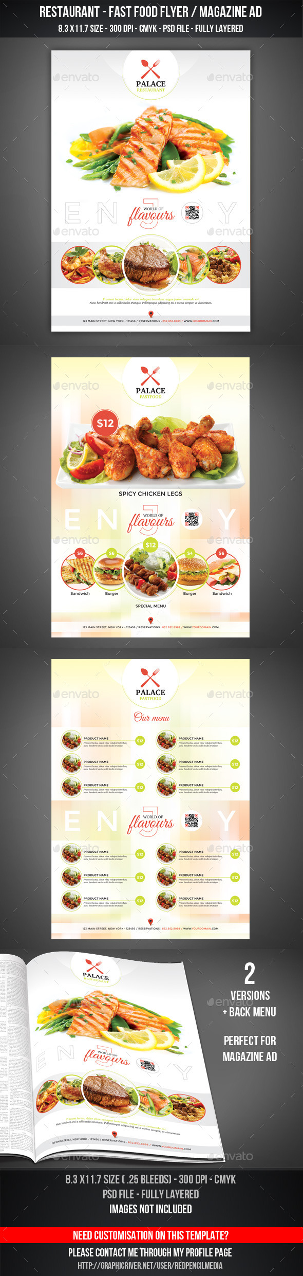 Restaurant - Fastfood Flyer / Magazine AD