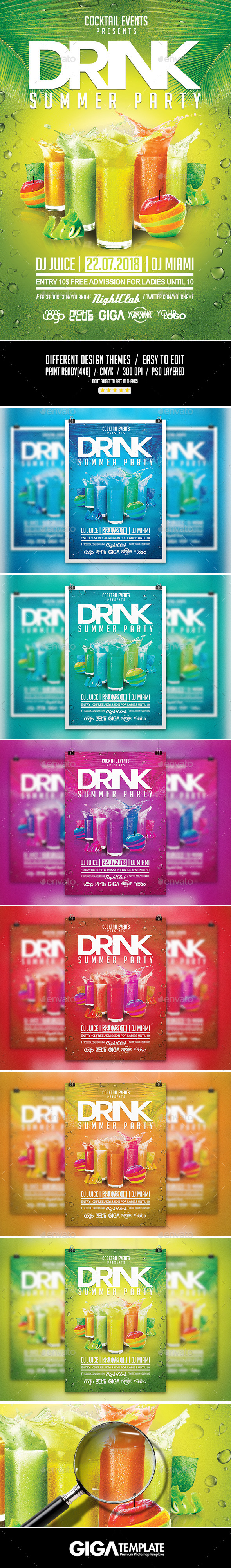 GraphicRiver Drink Summer Party VIP Night Flyer PSD Template 11212837 GraphicRiver Drink Summer Party VIP Night Flyer PSD Template 11212837