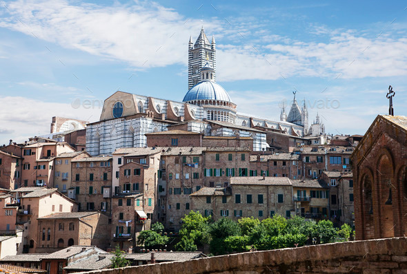 Sienna Skyline with Duomo. Tuscany Italy (Misc) Photo Download