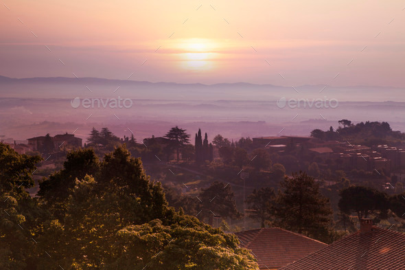 Tuscany Landscape at sunset (Misc) Photo Download