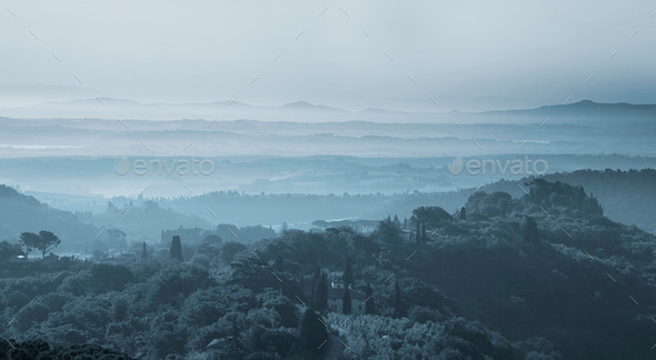 Tuscany Landscape at dusk (Misc) Photo Download