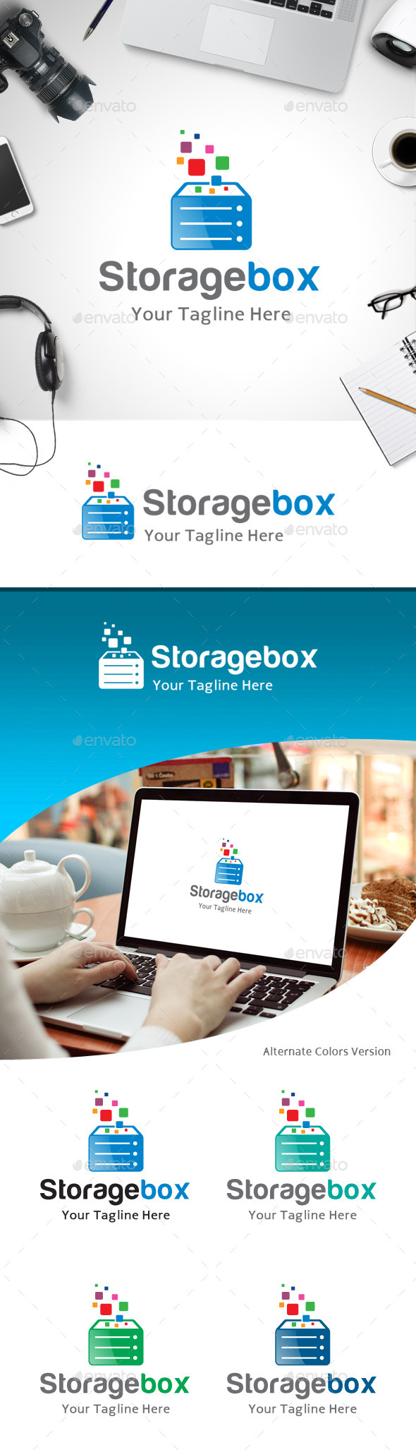 GraphicRiver Storage Box Logo 11213542 GraphicRiver Storage Box Logo 11213542