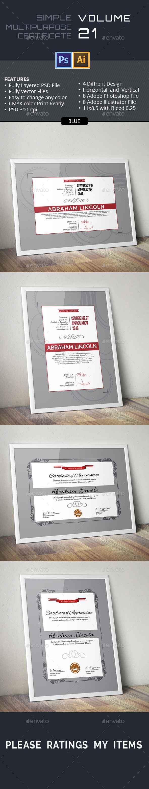 GraphicRiver Multipurpose Certificate GD021 11214394 GraphicRiver Multipurpose Certificate GD021 11214394
