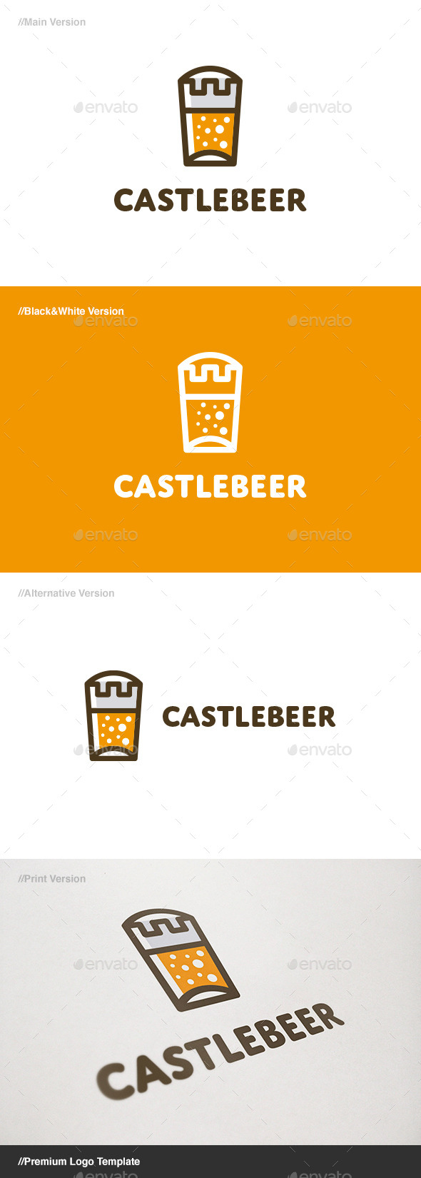 GraphicRiver Castle Beer Logo 11215781 GraphicRiver Castle Beer Logo 11215781