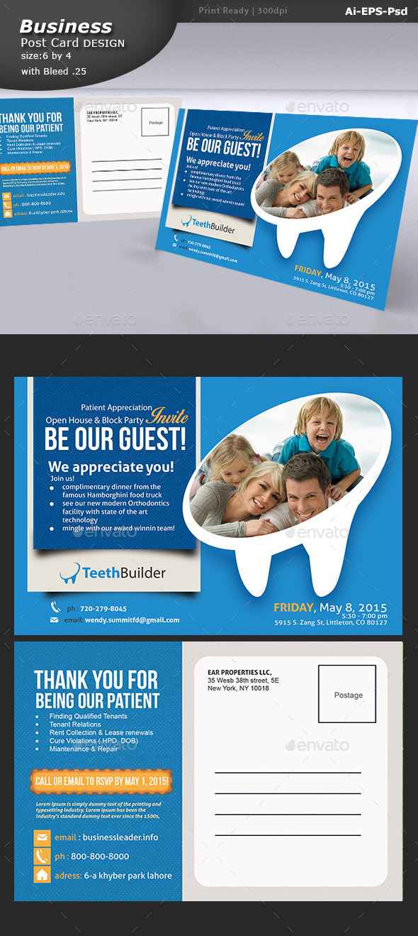 GraphicRiver Dentist Post card Design 11127129 GraphicRiver Dentist Post card Design 11127129