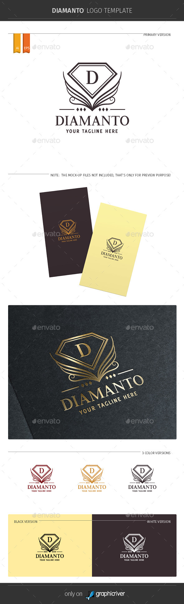 GraphicRiver Diamanto Logo Template 11173054 GraphicRiver Diamanto Logo Template 11173054
