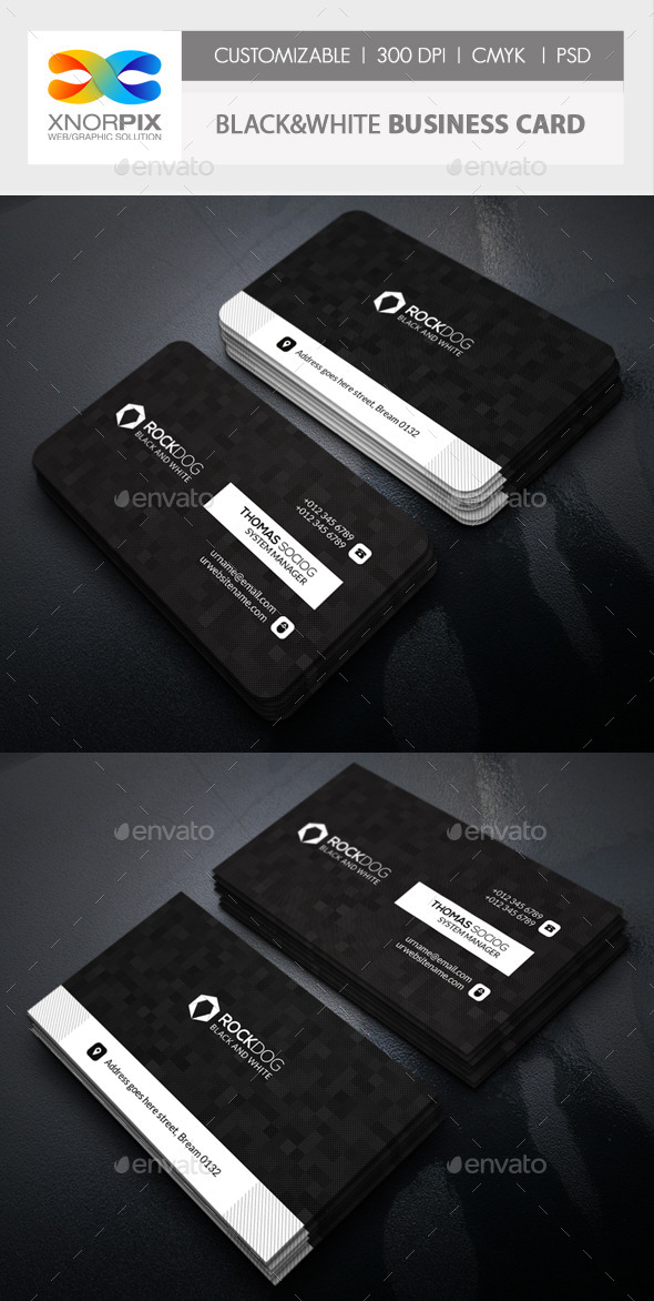 GraphicRiver Black&White Business Card 11216934 GraphicRiver Black&White Business Card 11216934