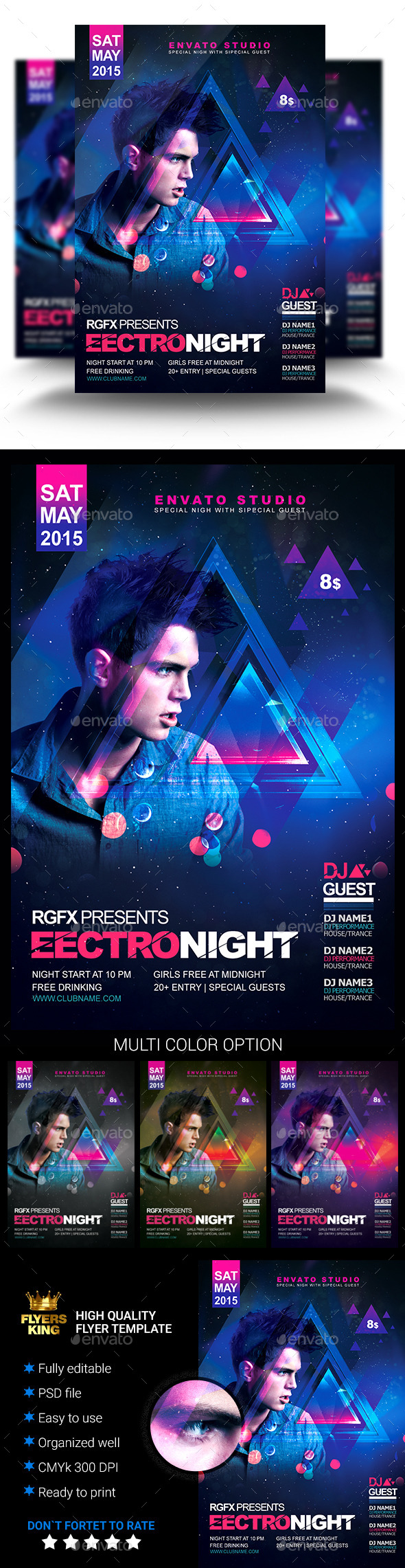 Electro House Flyer (Clubs & Parties)