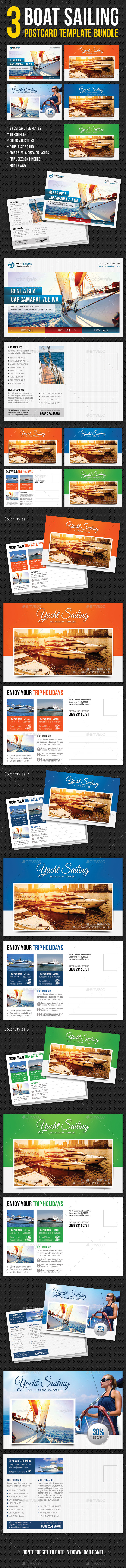 GraphicRiver 3 in 1 Boat Sailing Postcard Template Bundle 01 11219152 GraphicRiver 3 in 1 Boat Sailing Postcard Template Bundle 01 11219152