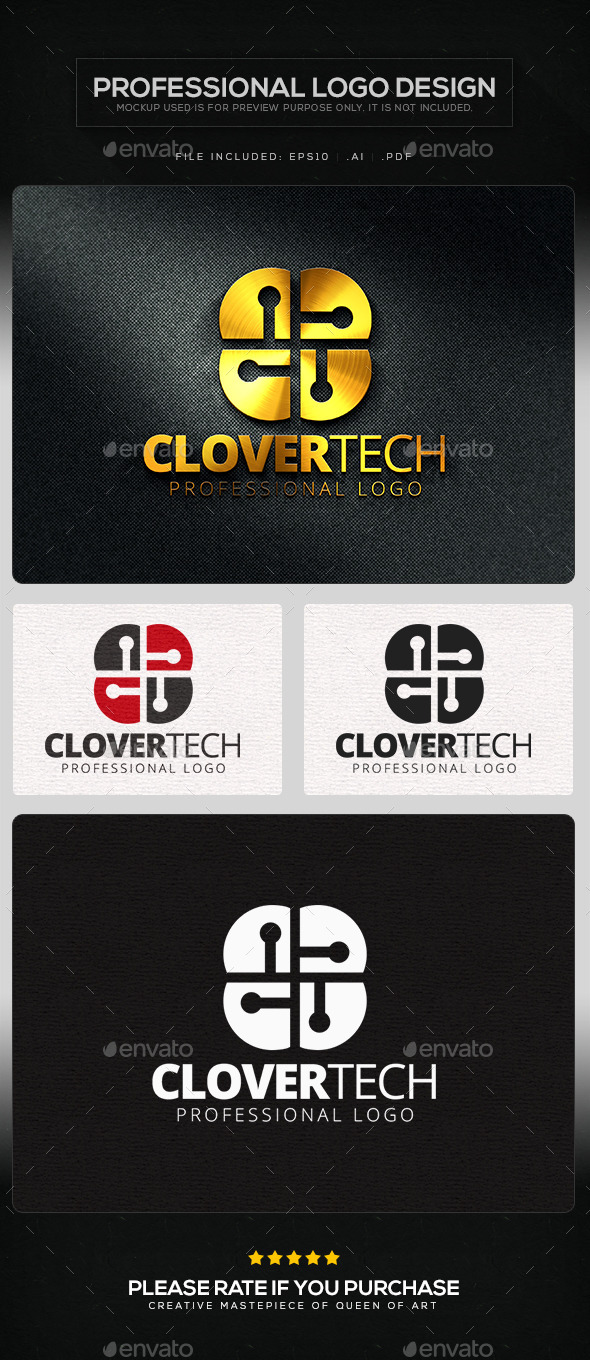 GraphicRiver Clover Tech Logo Template 11219584 GraphicRiver Clover Tech Logo Template 11219584