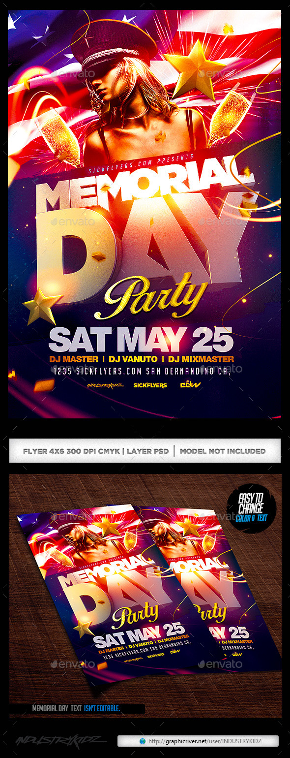 GraphicRiver Memorial Day Flyer 11220690 GraphicRiver Memorial Day Flyer 11220690