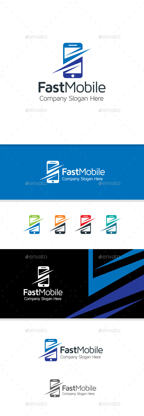 GraphicRiver Fast Mobile Logo 11220757 GraphicRiver Fast Mobile Logo 11220757