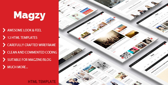 Magzy - Clean Magazine HTML Template