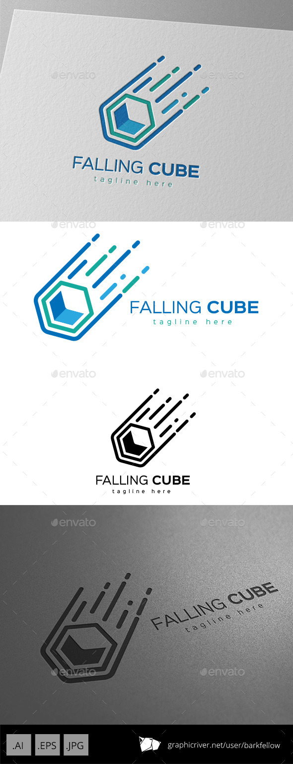 GraphicRiver Falling Cube Logo Design 11221241 GraphicRiver Falling Cube Logo Design 11221241