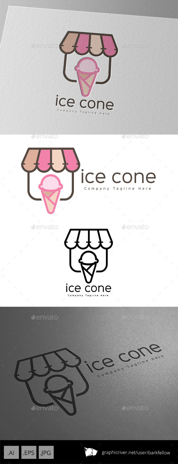 GraphicRiver Ice Cream Cone Gelato Logo 11221301 GraphicRiver Ice Cream Cone Gelato Logo 11221301