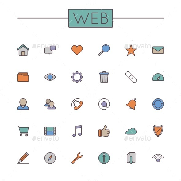 GraphicRiver Vector Colored Web Line Icons 11221650 GraphicRiver Vector Colored Web Line Icons 11221650