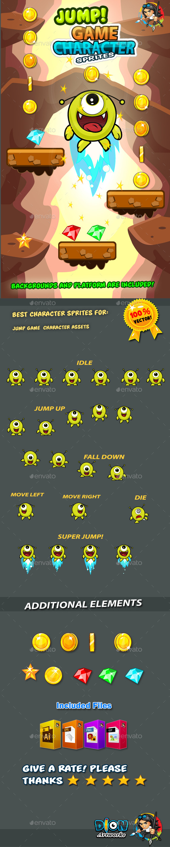 GraphicRiver Jump Game Character Sprites 13 11222440 GraphicRiver Jump Game Character Sprites 13 11222440