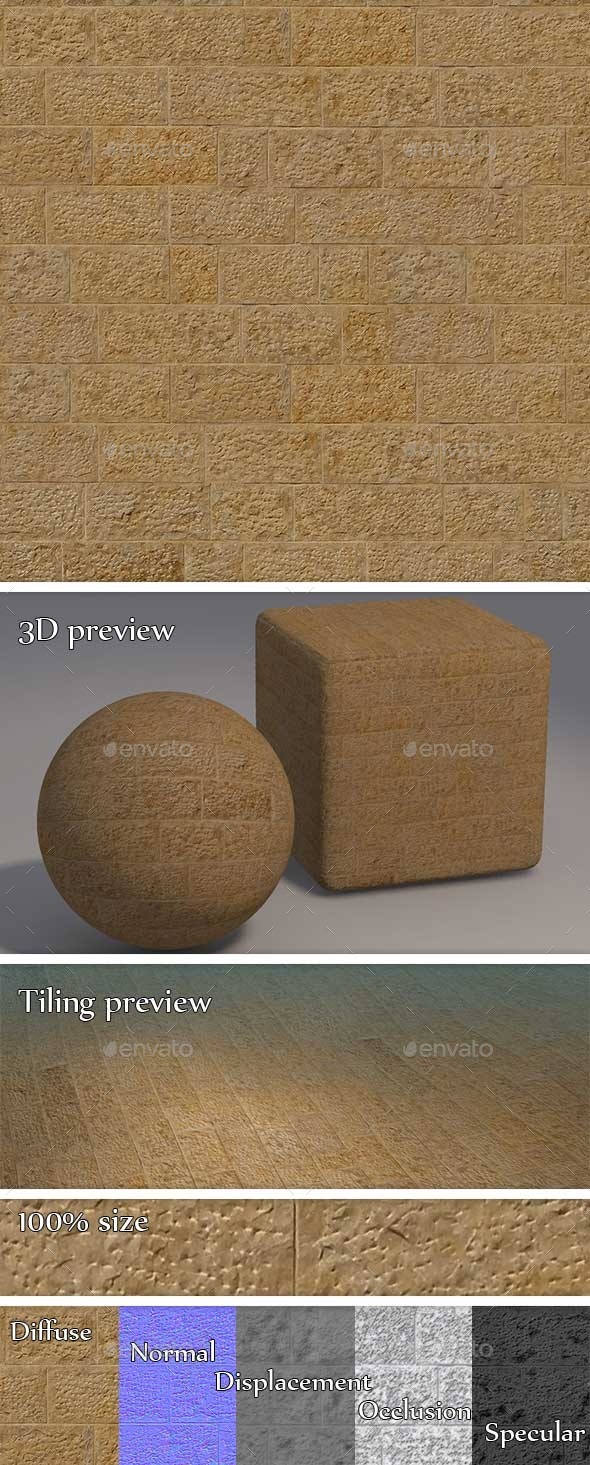 3DOcean Plain Sandstone Brick Wall Seamless Texture 11222492 3DOcean Plain Sandstone Brick Wall Seamless Texture 11222492