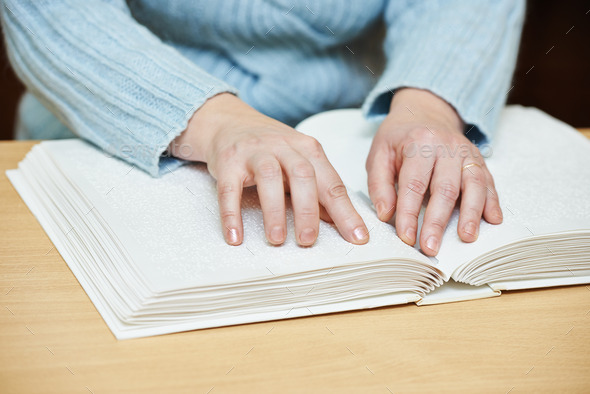 blind or visually handicapped reading book (Misc) Photo Download