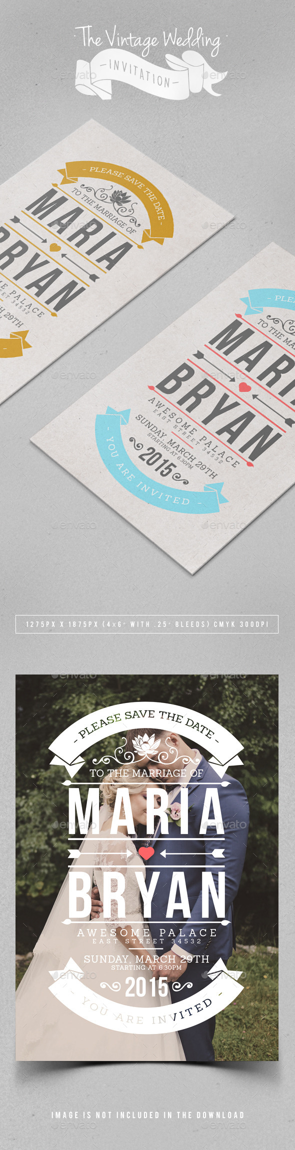 GraphicRiver The Vintage Wedding Invitation 11209789 GraphicRiver The Vintage Wedding Invitation 11209789