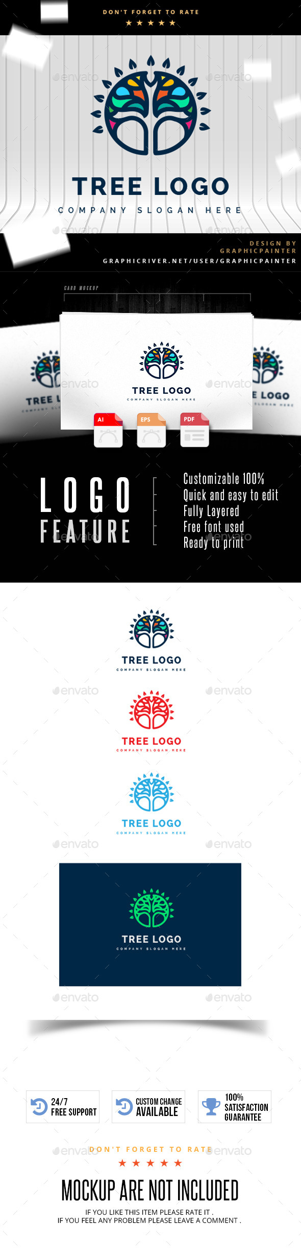 GraphicRiver Tree Logo 11224783 GraphicRiver Tree Logo 11224783