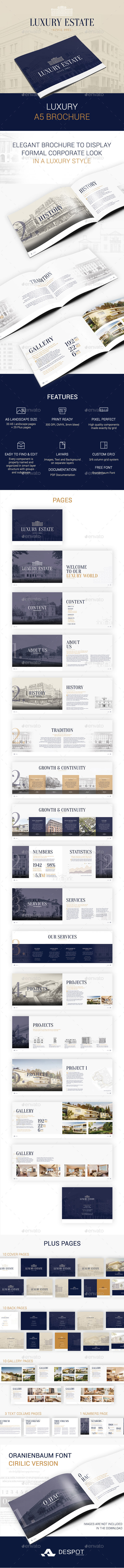 GraphicRiver Luxury A5 Brochure 11209285 GraphicRiver Luxury A5 Brochure 11209285