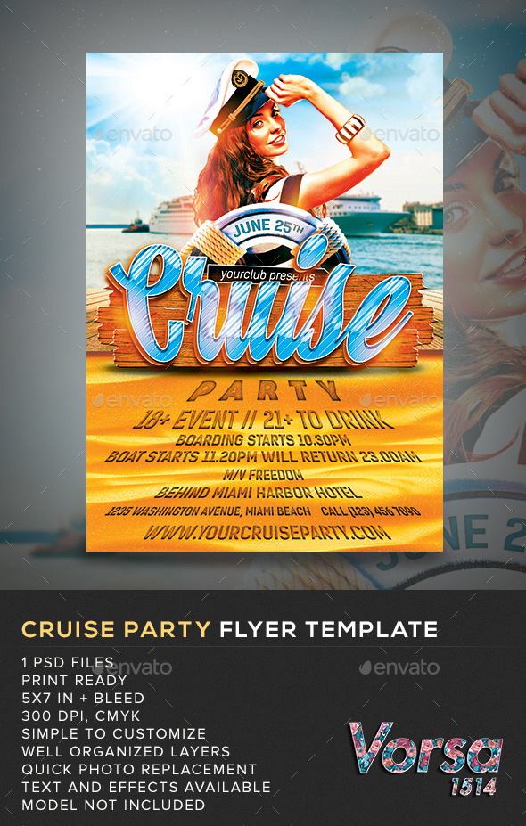 Cruise Flyer Template (Clubs & Parties)