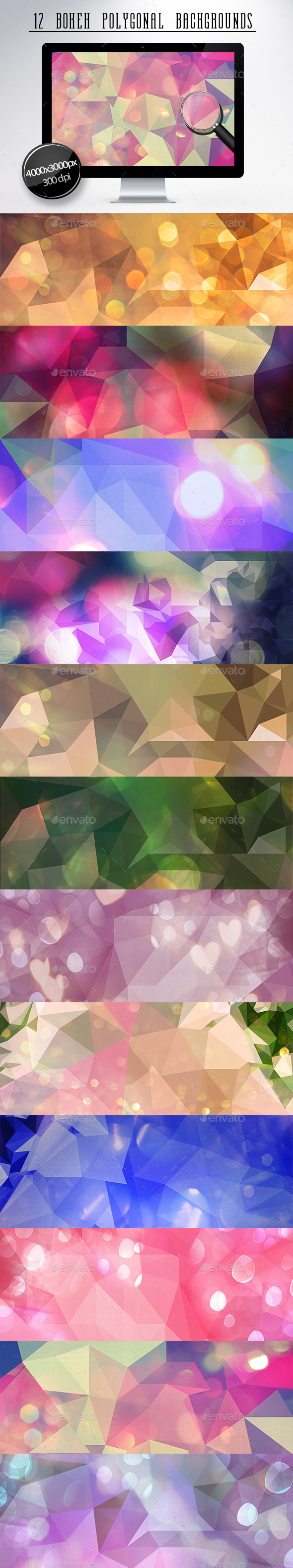 GraphicRiver 12 Bokeh Polygonal Backgrounds 11227125 GraphicRiver 12 Bokeh Polygonal Backgrounds 11227125
