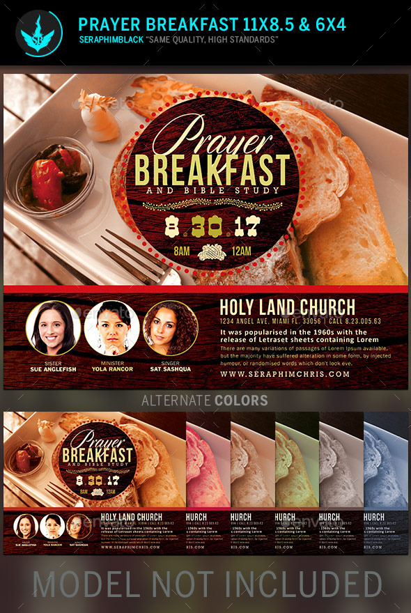 Prayer Breakfast Church Flyer Template (Church)