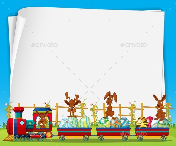 GraphicRiver Rabbits and Train 11228689 GraphicRiver Rabbits and Train 11228689