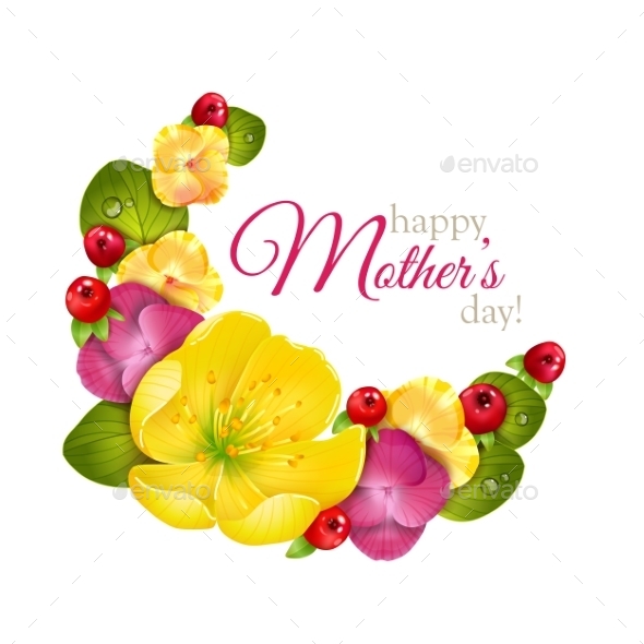 GraphicRiver Greeting Card For Mothers Day With Flowers 11228951 GraphicRiver Greeting Card For Mothers Day With Flowers 11228951