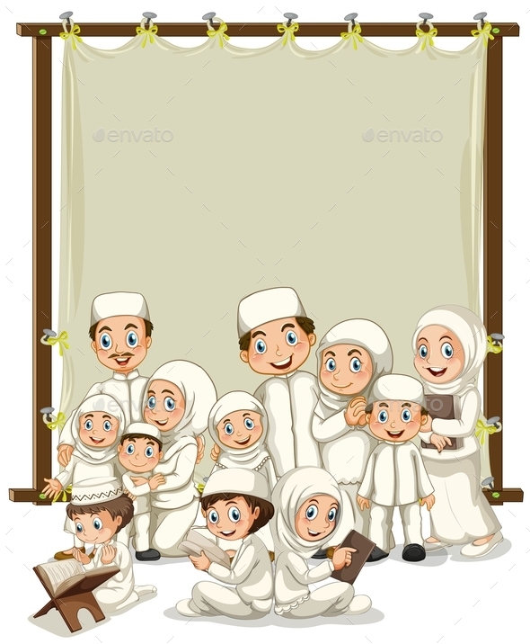 Gambar Kartun Family Muslim