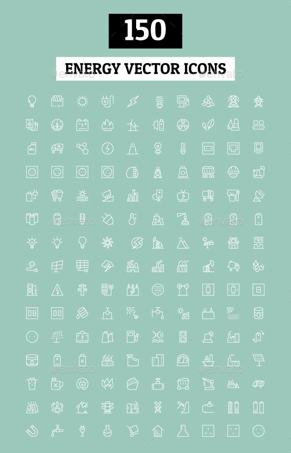 GraphicRiver 150 Energy Vector Icons 11229963 GraphicRiver 150 Energy Vector Icons 11229963
