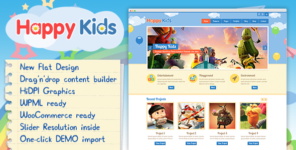Happy Kids - Children WordPress Theme - Education WordPress