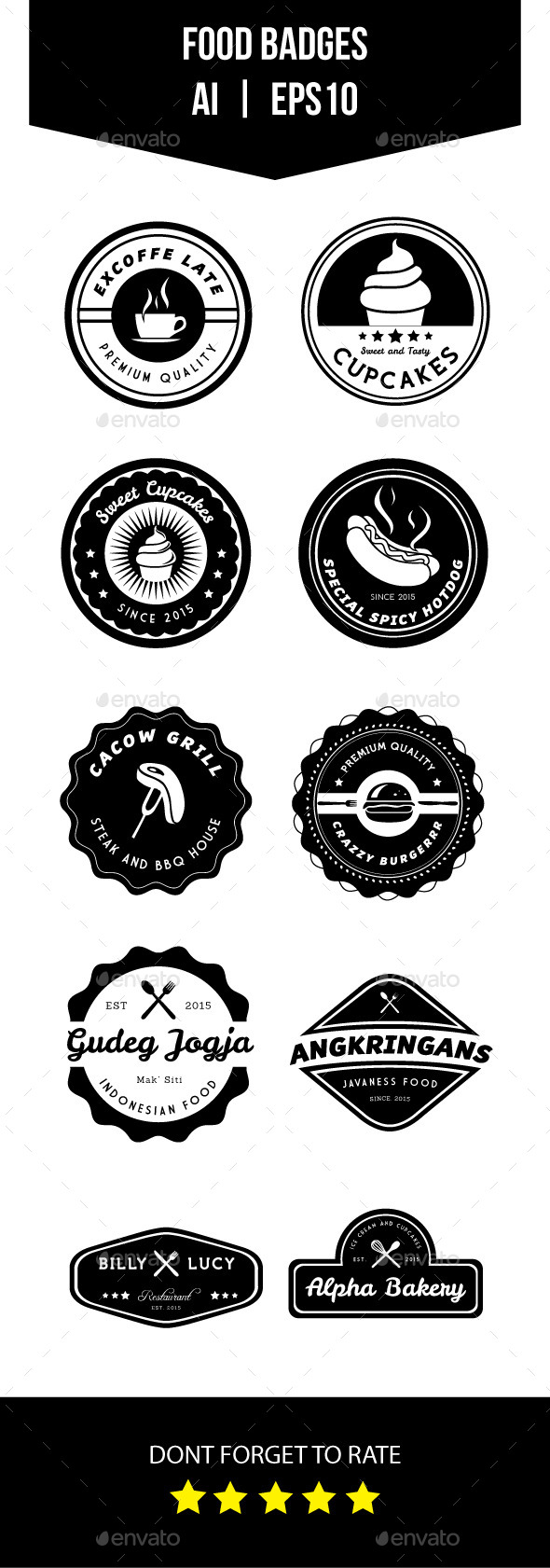 GraphicRiver Food Badges 11231795 GraphicRiver Food Badges 11231795