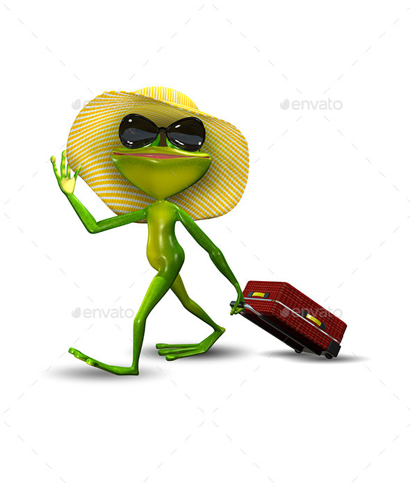 GraphicRiver Frog with a Suitcase in a Hat 11231797 GraphicRiver Frog with a Suitcase in a Hat 11231797