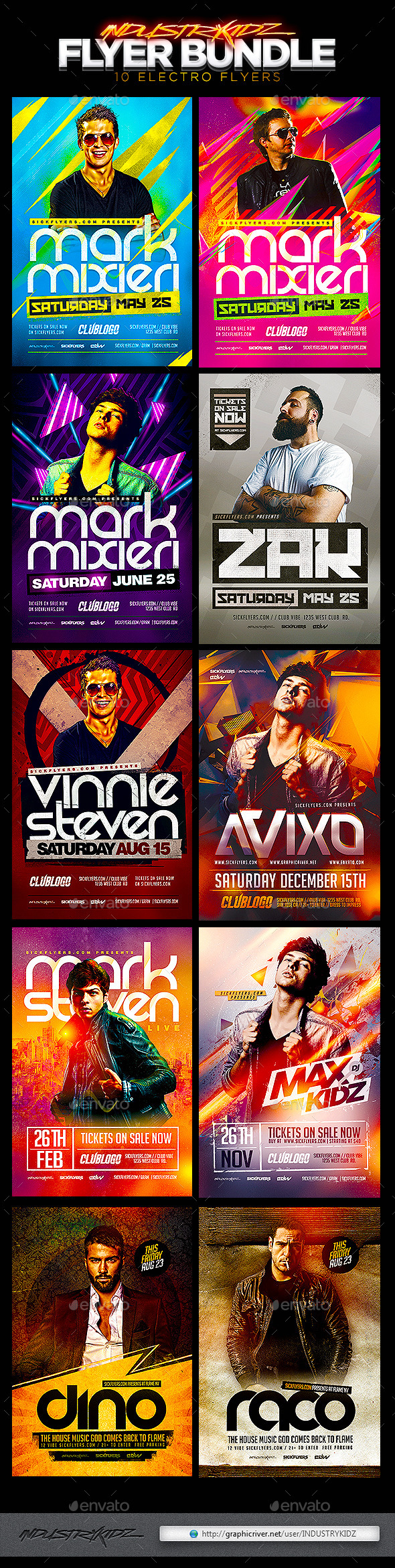 GraphicRiver Electro Flyer Bundle 11237540 GraphicRiver Electro Flyer Bundle 11237540