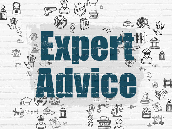Law concept: Expert Advice on wall background