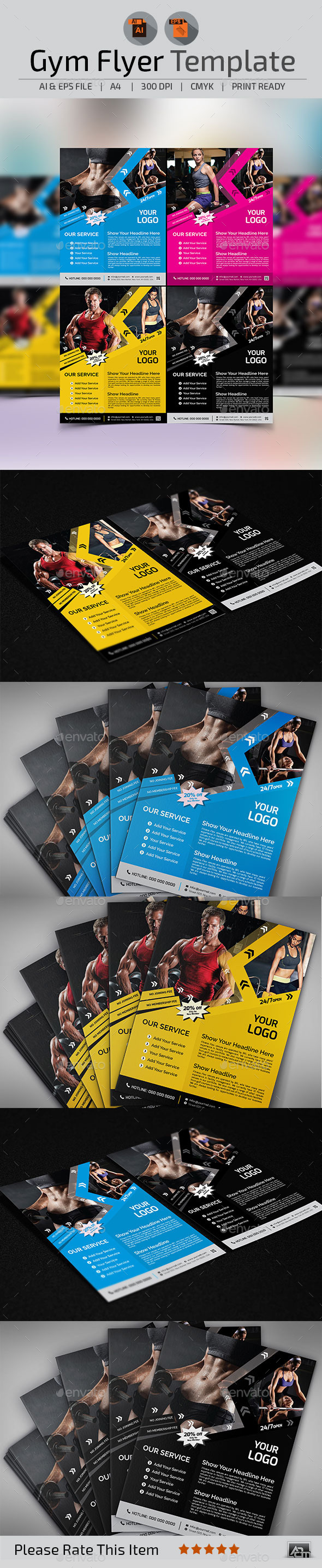 GraphicRiver Fitness Gym Flyer Template 11238584 GraphicRiver Fitness Gym Flyer Template 11238584