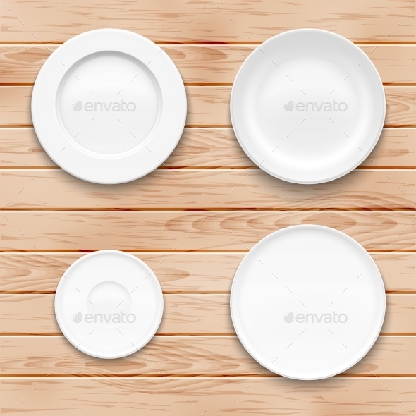 GraphicRiver White Plate Set On Wooden Background 11239426 GraphicRiver White Plate Set On Wooden Background 11239426