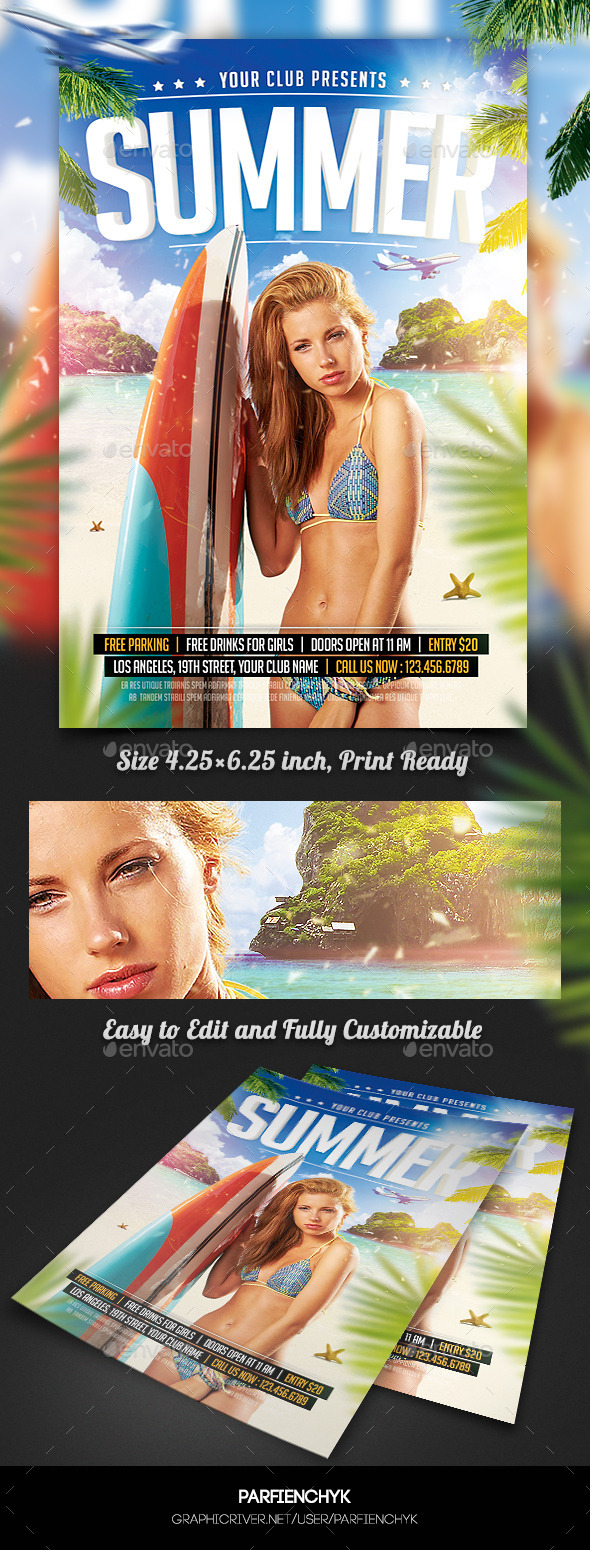 GraphicRiver Summer Beach Party Flyer Template 11239572 GraphicRiver Summer Beach Party Flyer Template 11239572