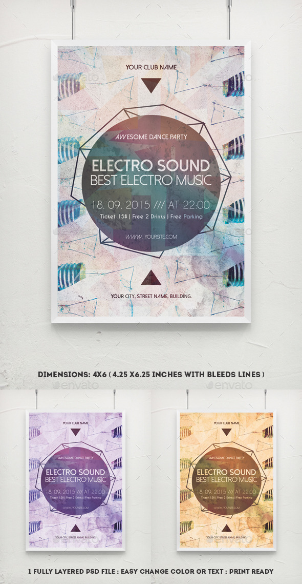 GraphicRiver Electro Sound House Music Flyer 11239959 GraphicRiver Electro Sound House Music Flyer 11239959