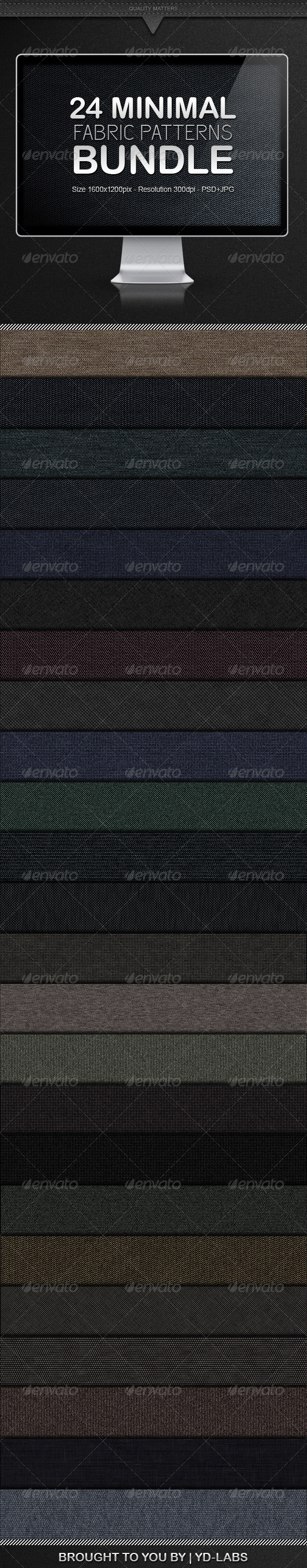 24 Minimal Fabric Patterns Bundle 24 Minimal Fabric Patterns Bundle