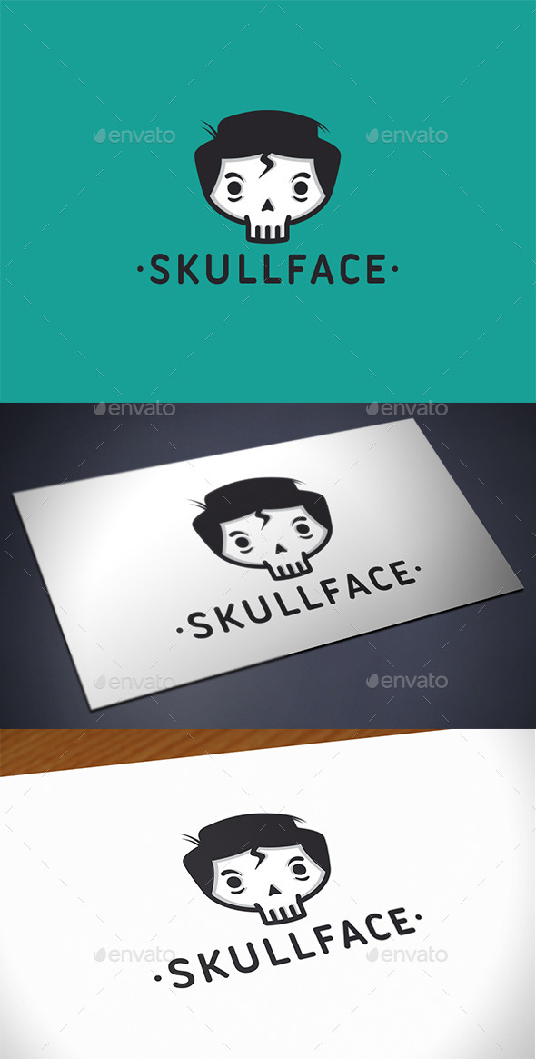 Skull Kid Face Logo Template (Humans)