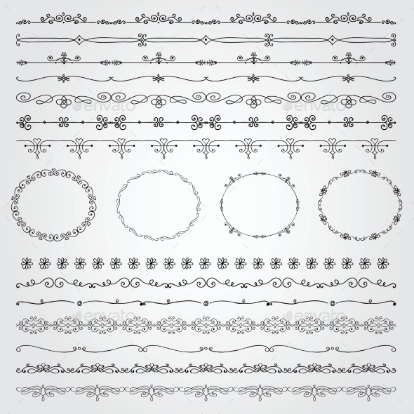 GraphicRiver Hand Drawn Borders and Frames 11242595 GraphicRiver Hand Drawn Borders and Frames 11242595