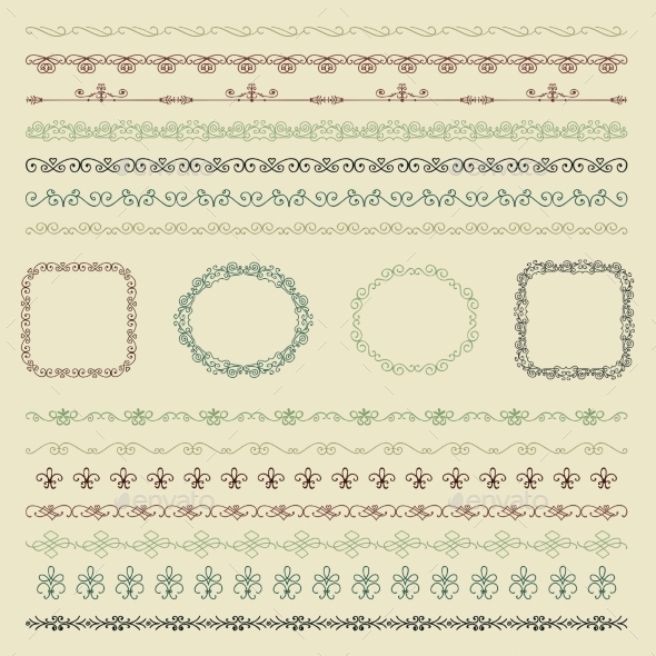 GraphicRiver Hand Drawn Borders and Frames 11242602 GraphicRiver Hand Drawn Borders and Frames 11242602