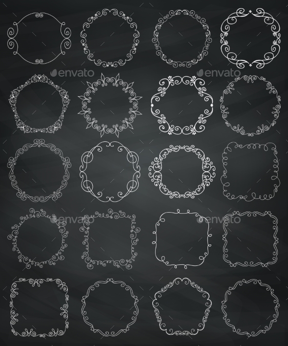 GraphicRiver Chalk Drawing Doodle Borders and Frames 11242626 GraphicRiver Chalk Drawing Doodle Borders and Frames 11242626