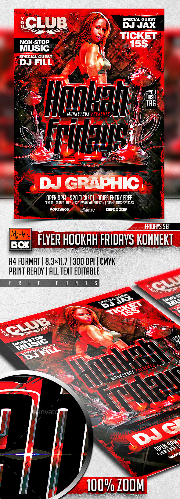 Flyer Hookah Fridays Konnekt (Clubs & Parties)