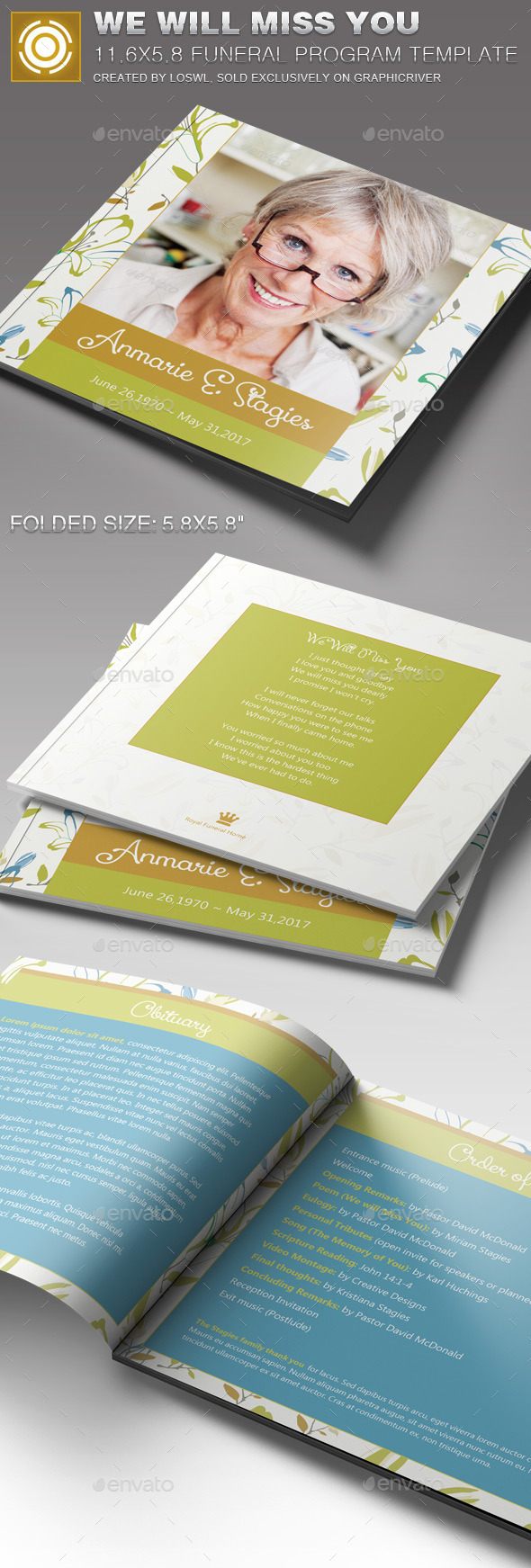 GraphicRiver We Will Miss You Funeral Program Template 11243189 GraphicRiver We Will Miss You Funeral Program Template 11243189