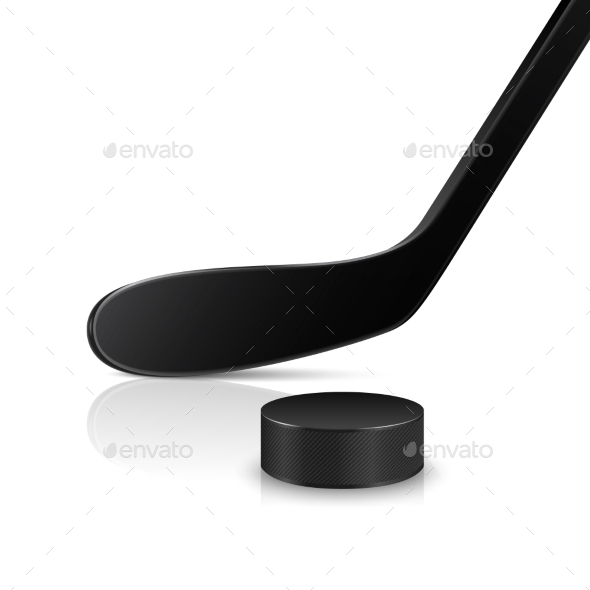 GraphicRiver Ice Hockey Stick and Puck 11243464 GraphicRiver Ice Hockey Stick and Puck 11243464